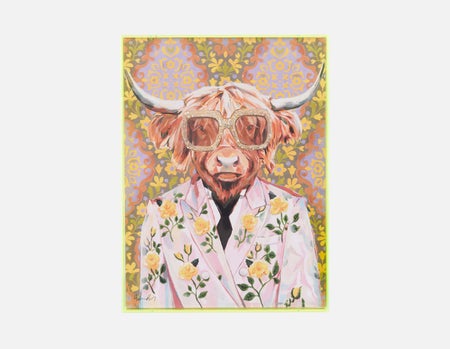 GOLDIE III - acrylic shadow box art 45 x 60 cm - Multi