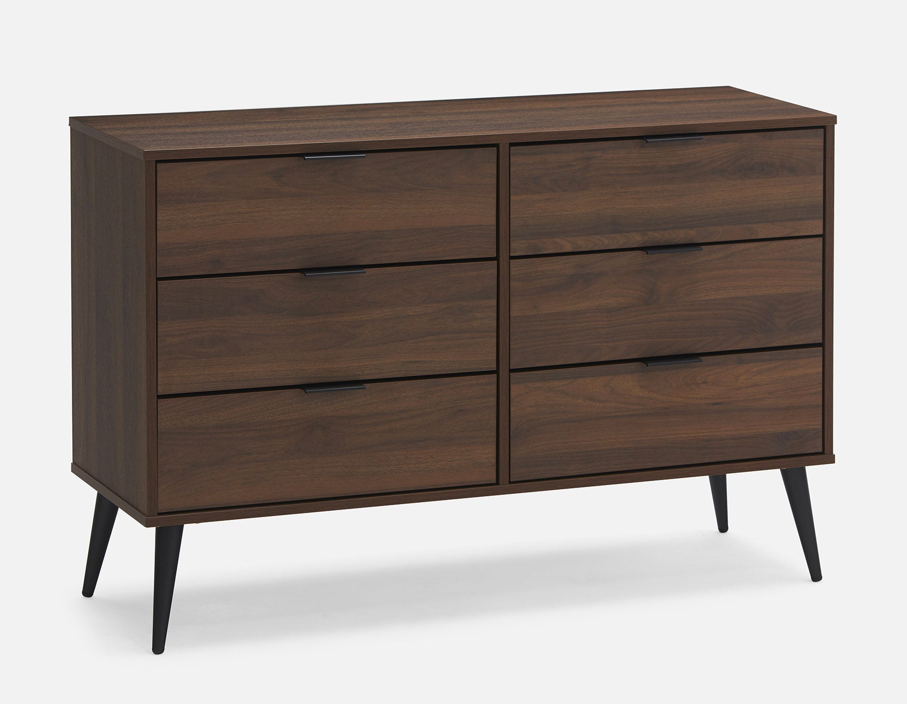 NADIA - commode 6 tiroirs - Noyer