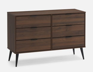 NADIA - 6-drawer dresser - Walnut