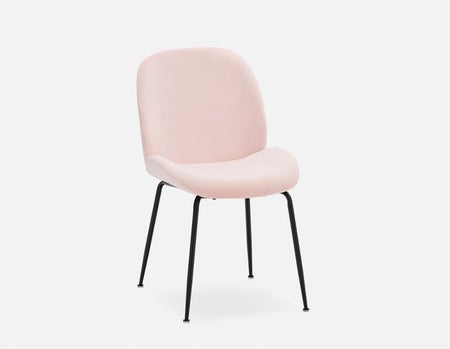 JUDITH - chaise de salle à manger en velours contemporaine - rose