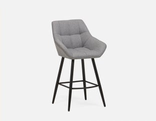 CAMILA - elegant counter stool 66 cm - Grey