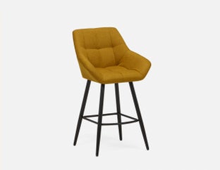 CAMILA - elegant counter stool 66 cm - Yellow
