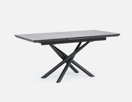 TUVA - modern contemporary extendable ceramic dining table 160cm-200cm - Grey