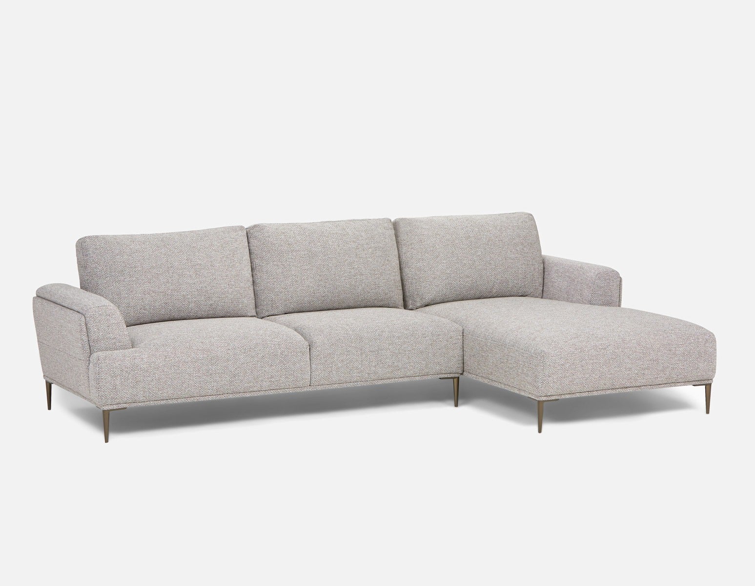 VICTOR - contemporary right-facing sectional sofa - Grey
