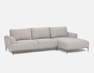 VICTOR - contemporary right-facing sectional sofa - Grey