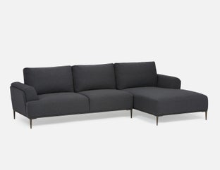 VICTOR - contemporary right-facing sectional sofa - Dark Grey
