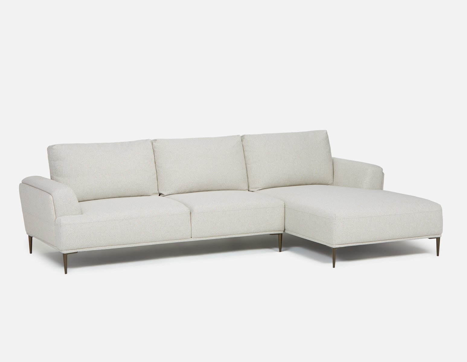 VICTOR - contemporary right-facing sectional sofa - Beige
