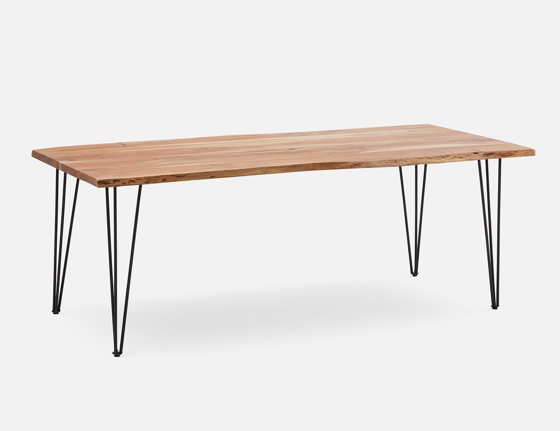 RENO - grande table en bois d'acacia massif 210 cm - Naturel