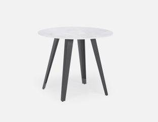 TUVO - table de salle à manger 90cm ronde moderne contemporaine - Gris