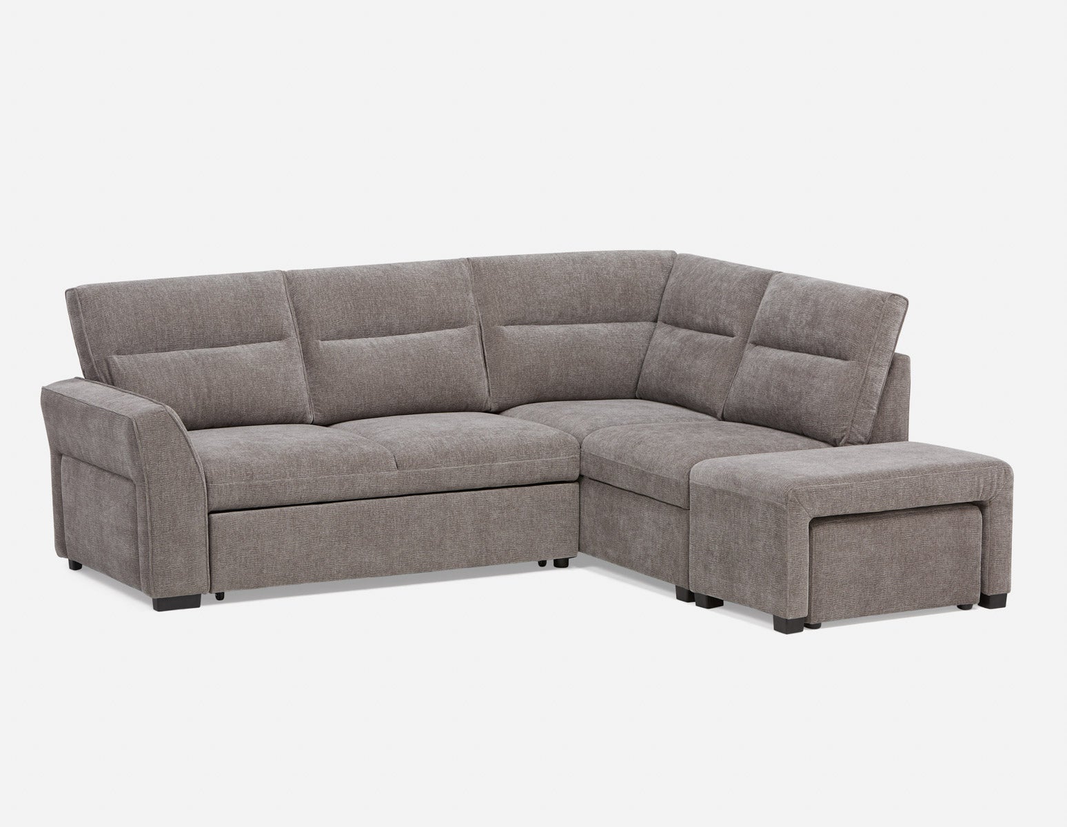 MINNESOTA - right-facing sectional sofa-bed with storage - Grey