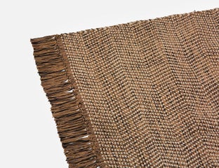 BONGI - tapis tissé en coton 122 cm x 183 cm - Brun