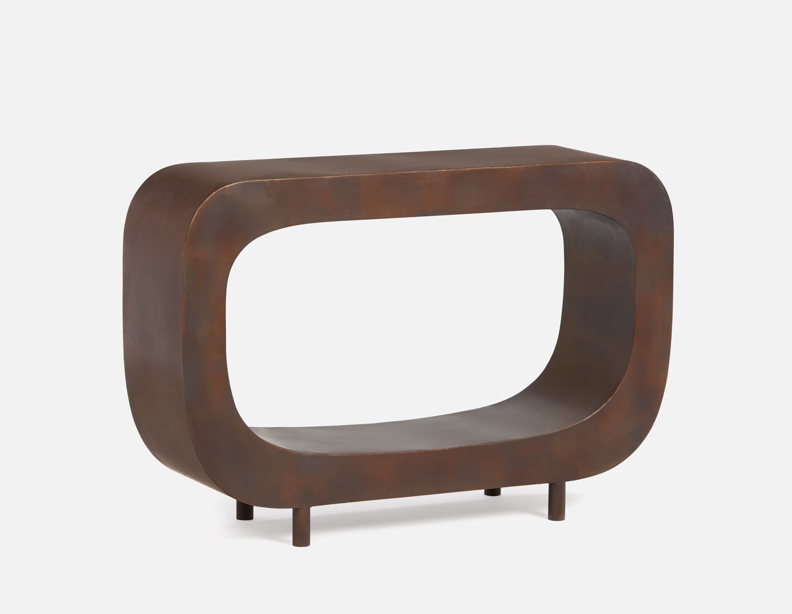 BROCCO - iron console table 120 cm - Rust