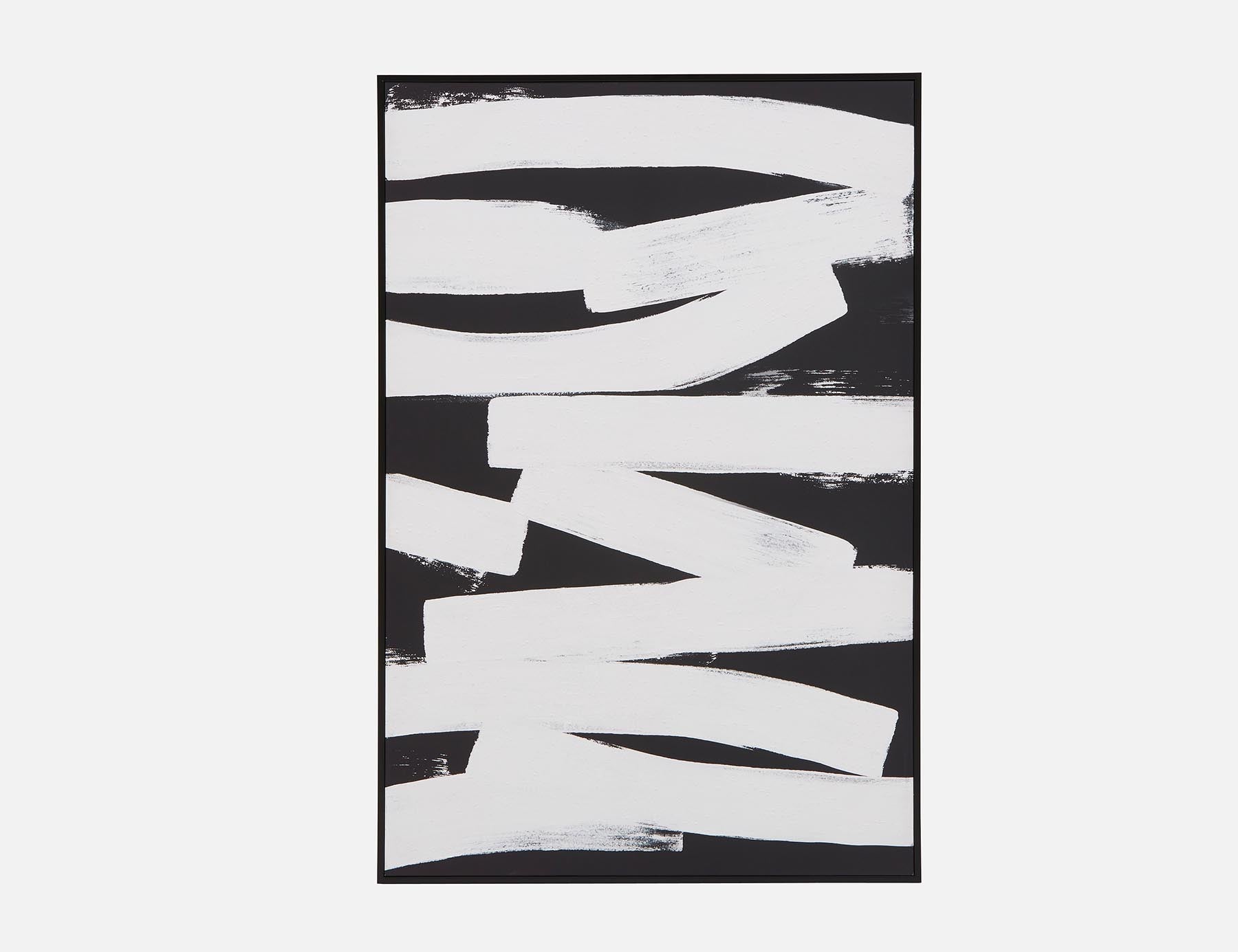 VANA - framed wall art 82 cm x 122 cm - Black/White