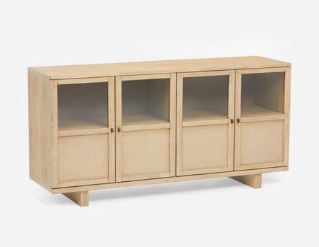 GILLIS - modern farmhouse 2-folding doors sideboard - Natural