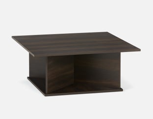 LUCAS - table basse carrée - Brun