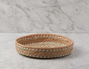 MILLY - grass weaving tray 35 cm - Natural