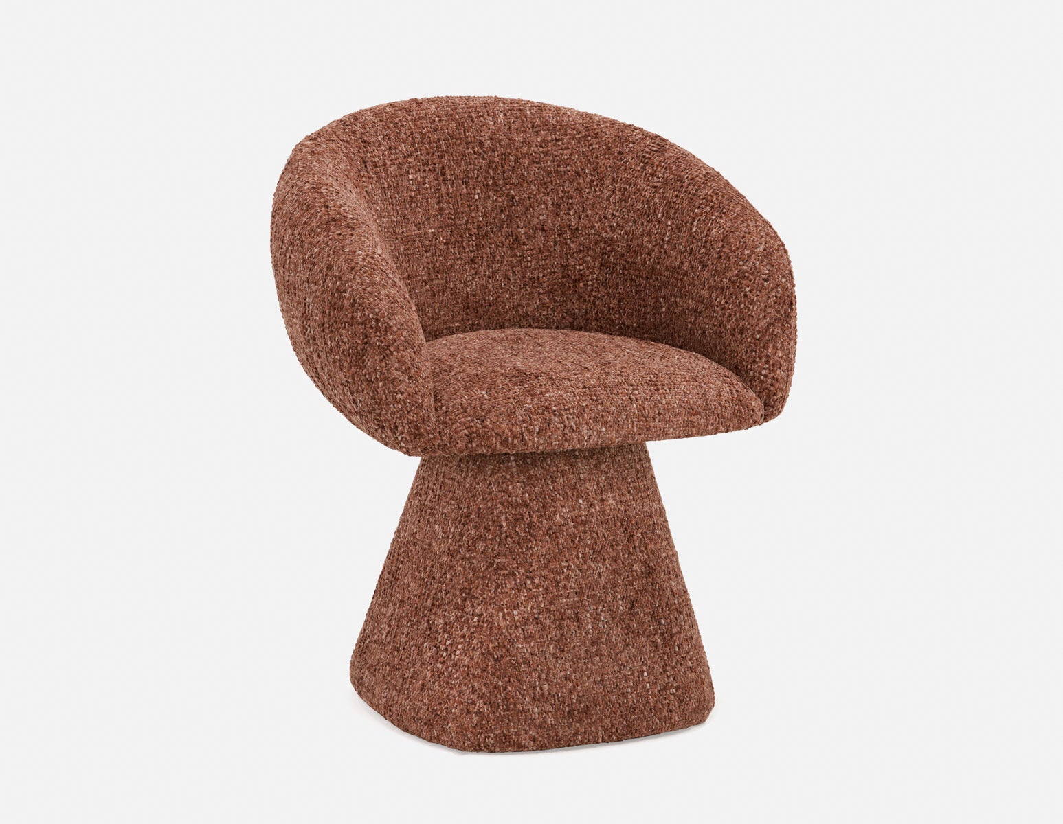 ORAN - modern swivel dining armchair - Rust