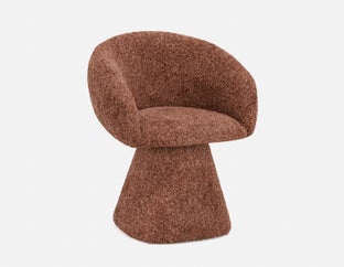 ORAN - chaise de salle à manger pivotante moderne avec accoudoirs - Rouille