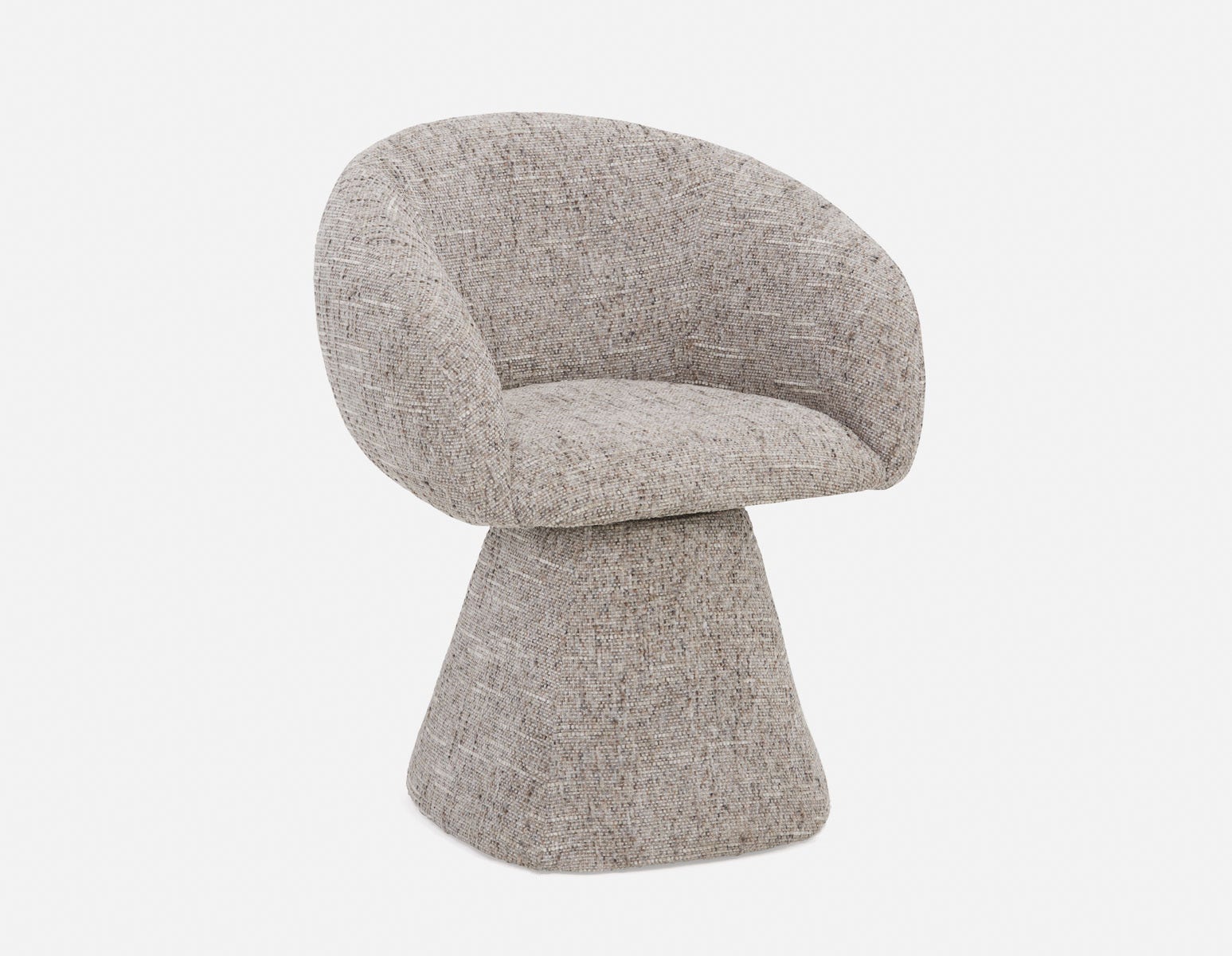ORAN - modern swivel dining armchair - Greige