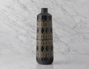 ADEN - ceramic vase 54 cm - Black