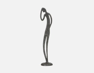 ANANTAPUR - sculpture en aluminium 100cm - Noir