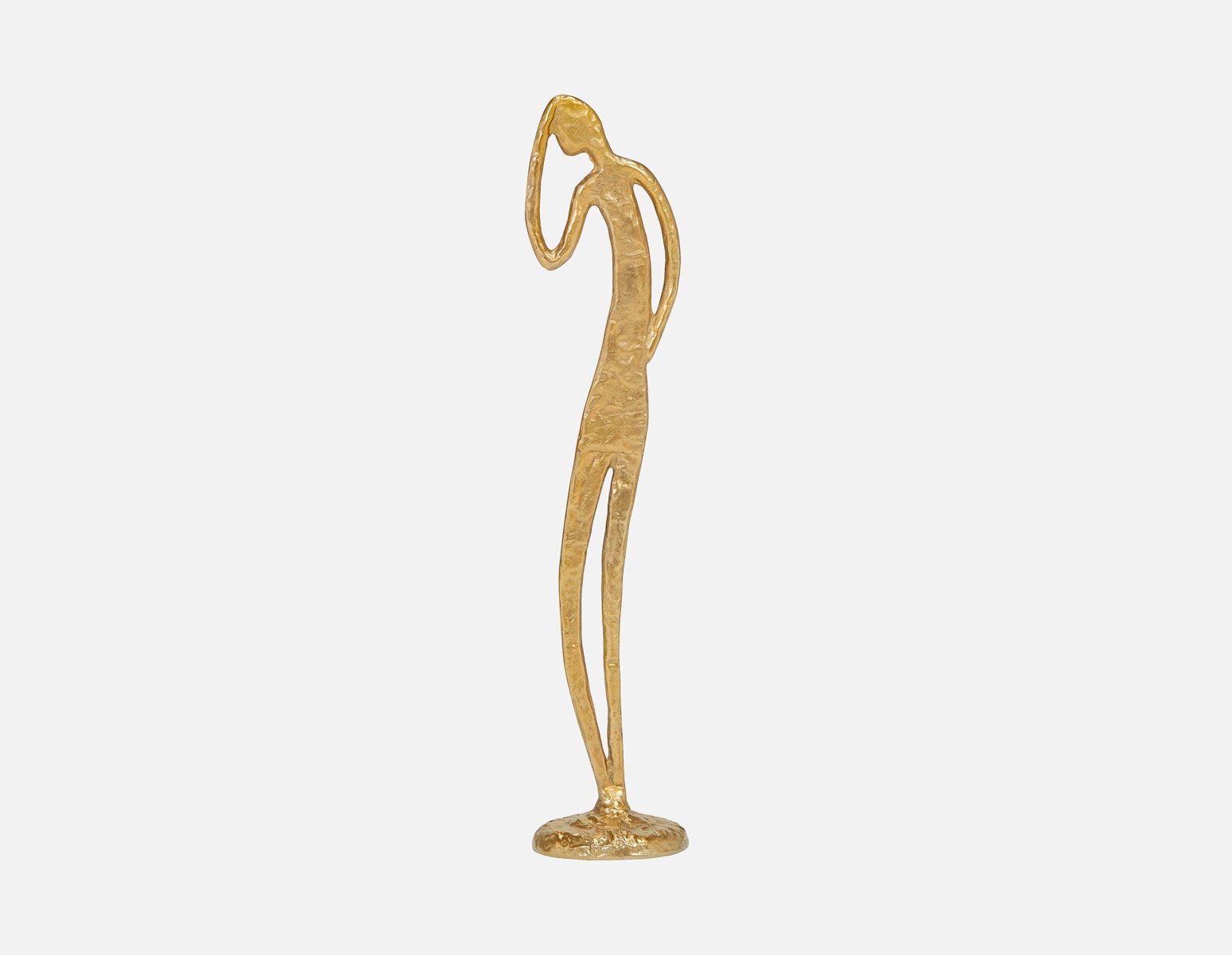 ANANTAPUR - aluminum sculpture 100cm - Gold