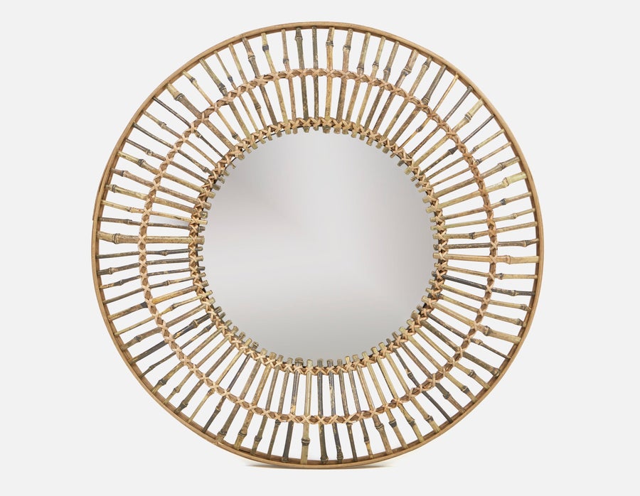 NELIA mirror with bamboo frame 71 cm undefined