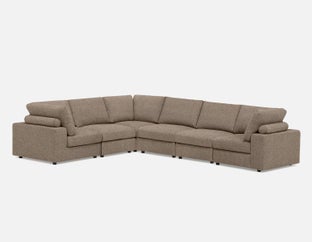 OLISA - 6-pc modular interchangeable sofa - Graphite