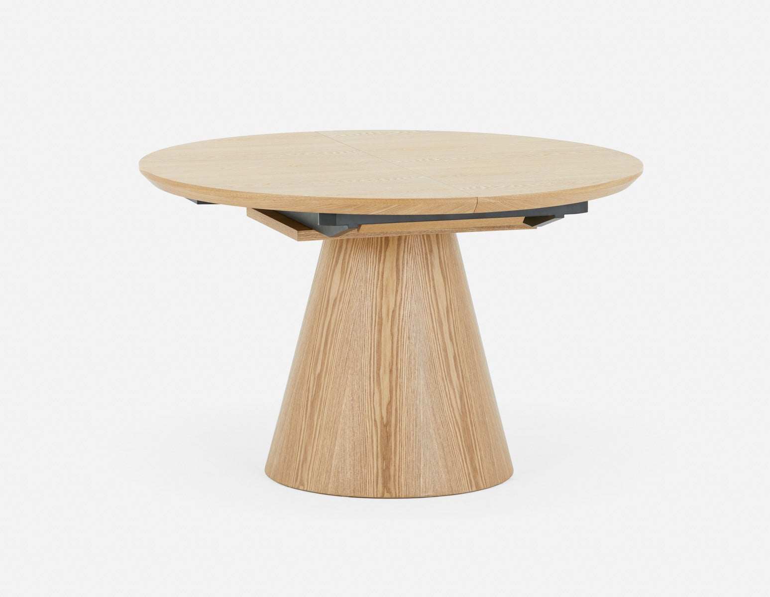 SORENO - extendable round dining table 120 to 160 cm - Natural