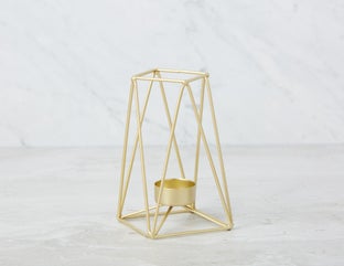 SHIRLEY - tealight holder 16 cm - Gold