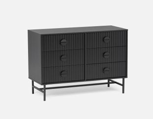 MONTANA - modern 6-drawer dresser - Black