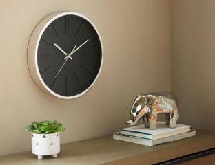 KONTI - wall clock 35 cm - Black/Gold