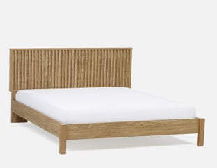 RIONA - japandi style king size bed - Natural
