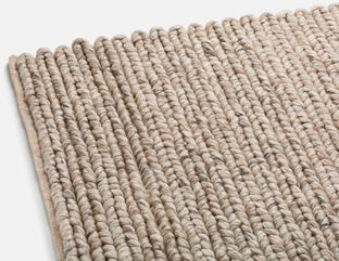 ELI - tapis en laine fait à la main 6'x9' - Beige