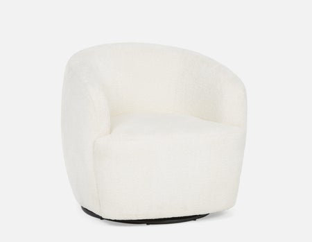 JANELLE - swivel armchair - White
