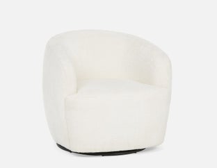 JANELLE - swivel armchair - White