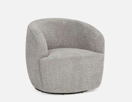 JANELLE - swivel armchair - Grey