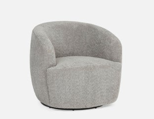 JANELLE - swivel armchair - Grey