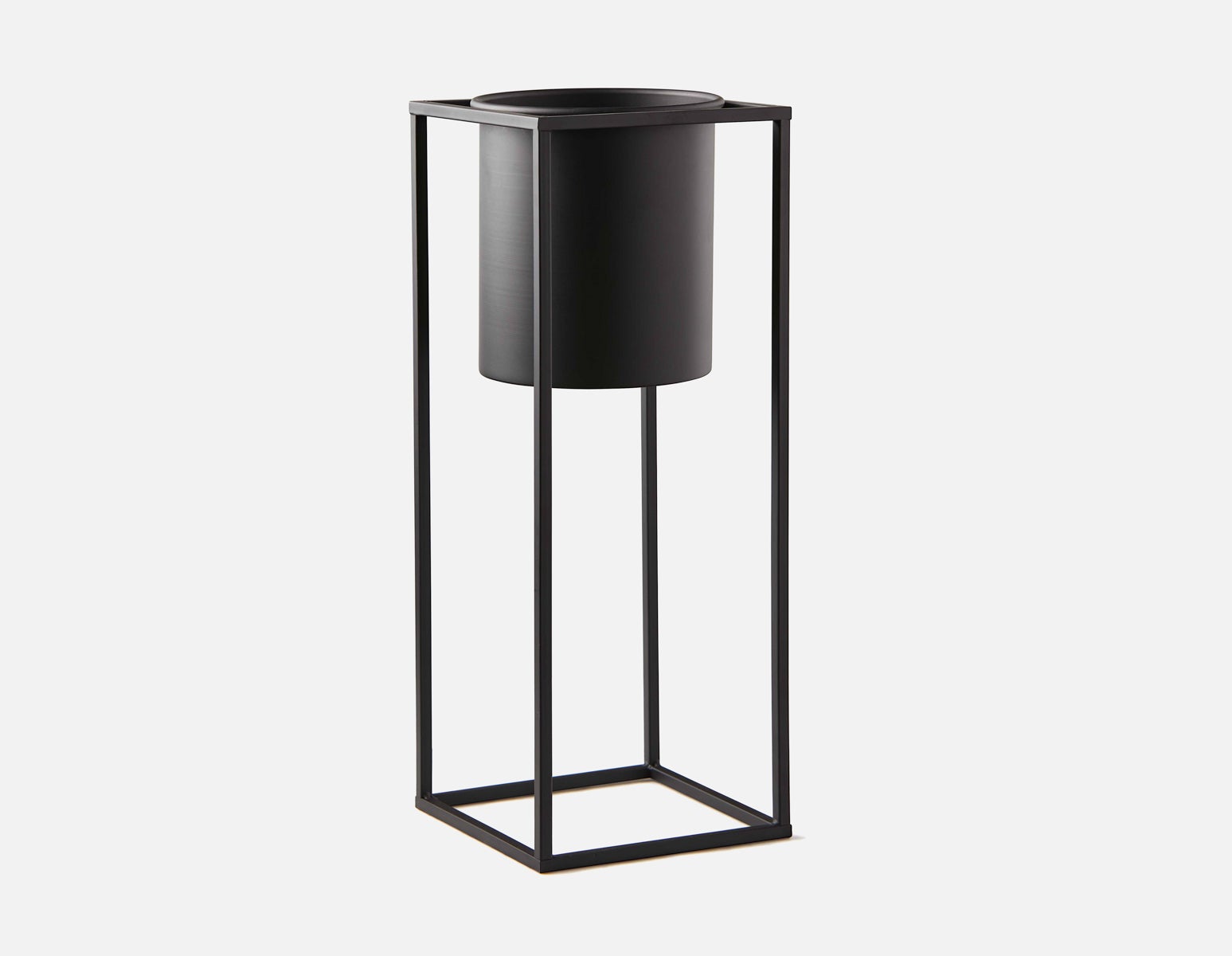 STANDE - metal planter with stand 21 cm - Black