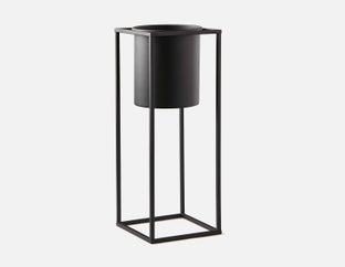 STANDE - metal planter with stand 21 cm - Black