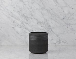 PIERRE - pot en aluminium 19 cm - Noir