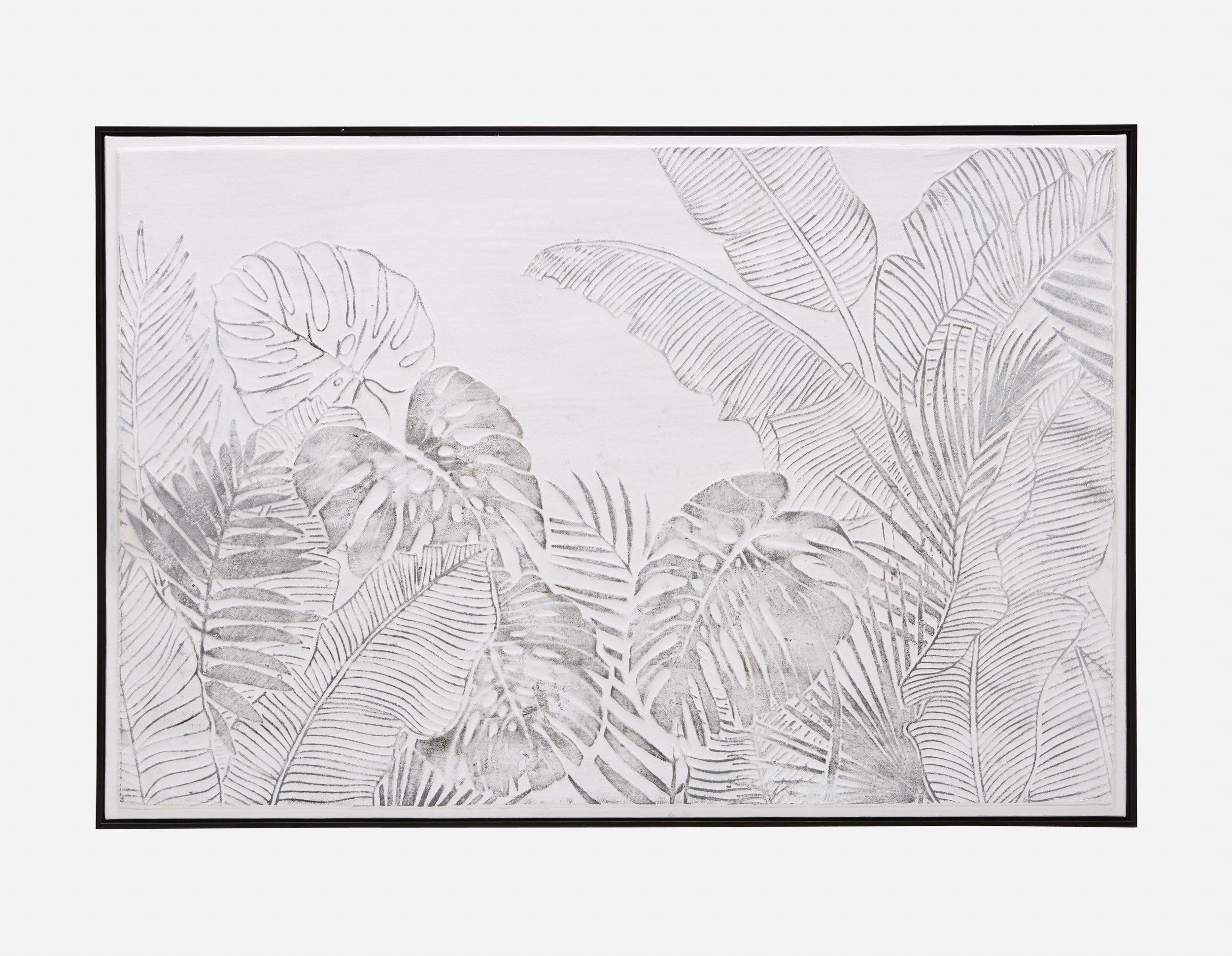 FEUILLES I - framed hand embellished giclée 80x120cm - Multi