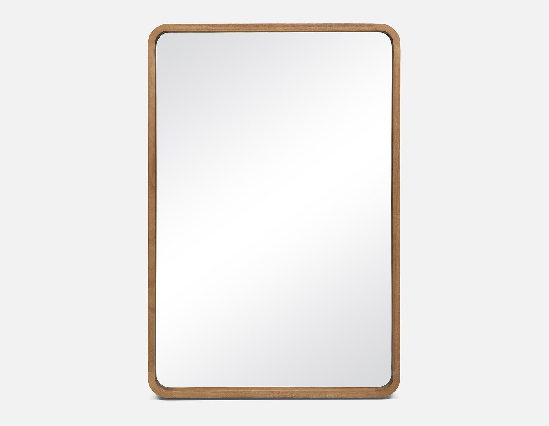 KISUMU - miroir avec cadre en bois de paulownia 63 cm x 94 cm - Brun clair