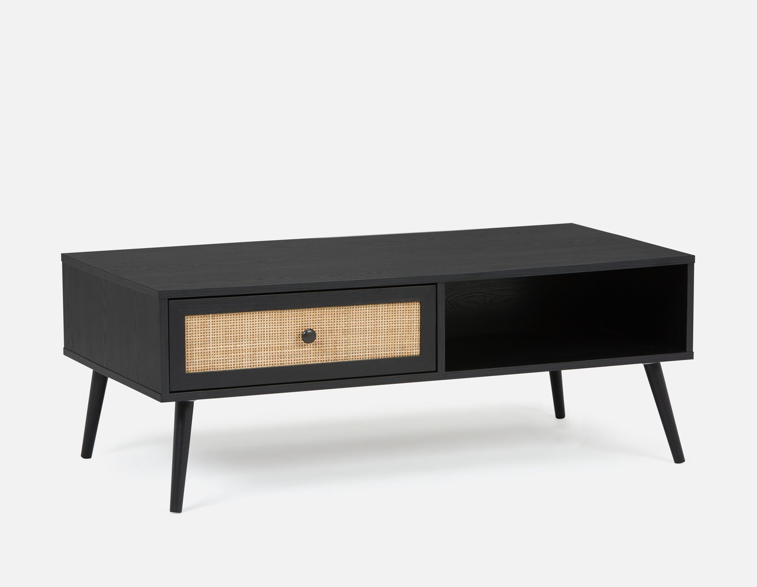 JETT - table basse avec rangement 110 cm - Noir