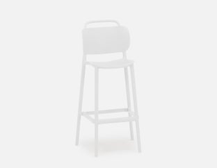 DARIA - indoor/outdoor bar stool 76cm - White