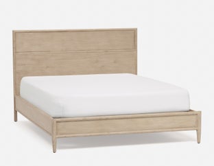 SAHARA - trés grand lit style minimaliste scandinave - Naturel
