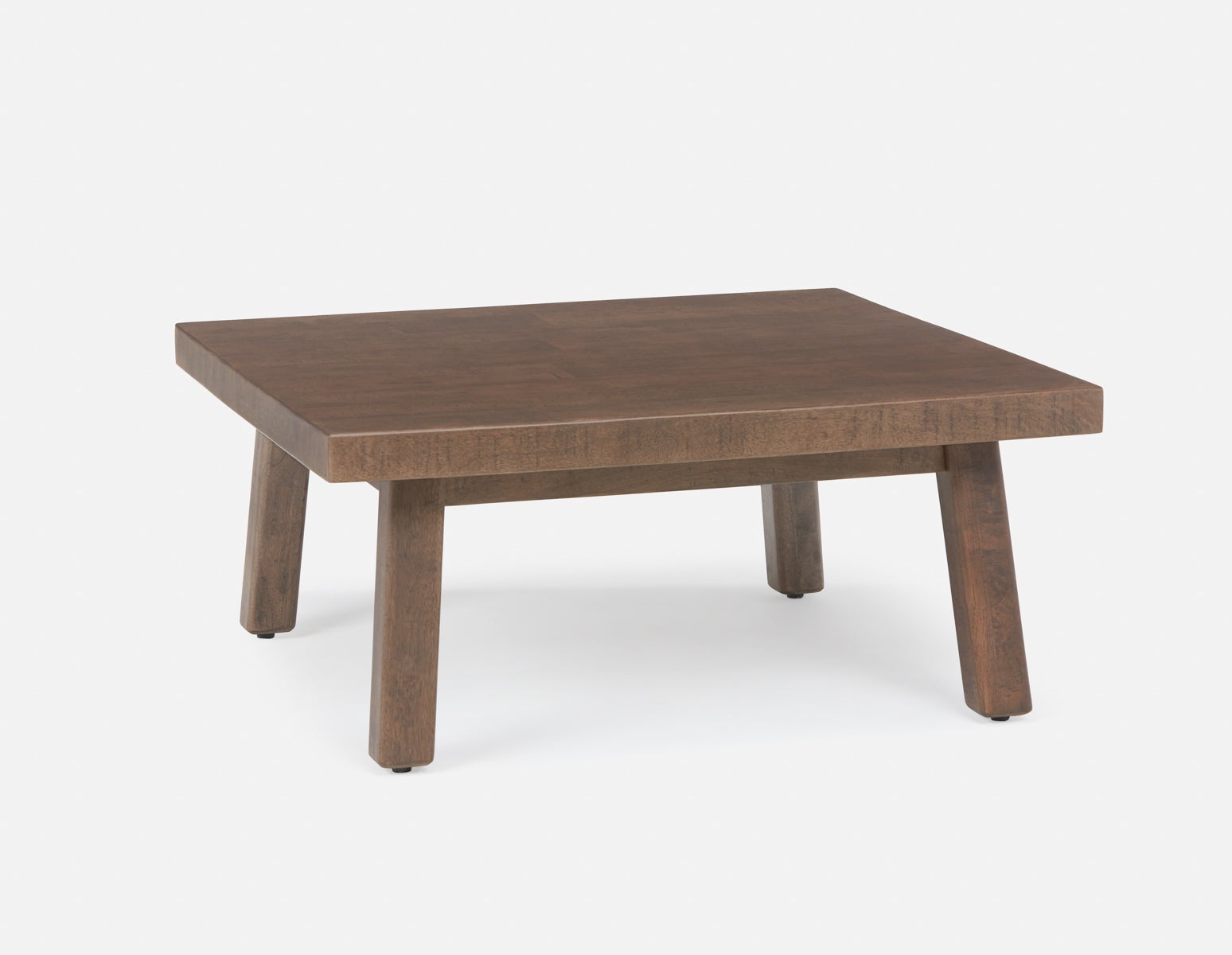 THESSALIA - distressed solid mango wood coffee table 90 cm - Brown
