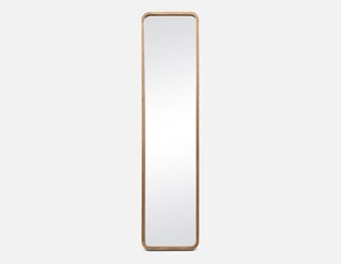 KYUSHA - standing floor mirror with paulownia wood frame 36 cm x 147 cm - Light Brown
