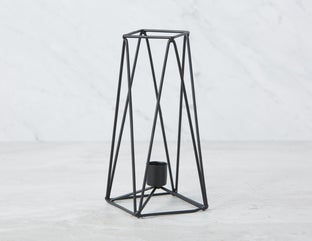 SHIRLEY - candle holder 20 cm - Black