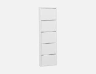 BERT - modern 5-door shoe cabinet - White
